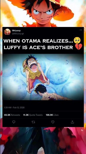Otama Finds Out Luffy Is Ace’s Brother 🥺💔#onepiece #luffy #otama #nami #ace