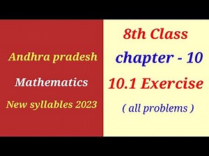 8th class maths chapter 10 exercise 10.1 || Ex - 10.1 || Visualising Solid Shapes ¦¦