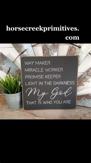 Waymaker Painted Wood Sign #waymaker #christian #bible #cleantok #jesus #christiangifts #small #fyp #skincare101 #artist #farmhouse #homedecor #family