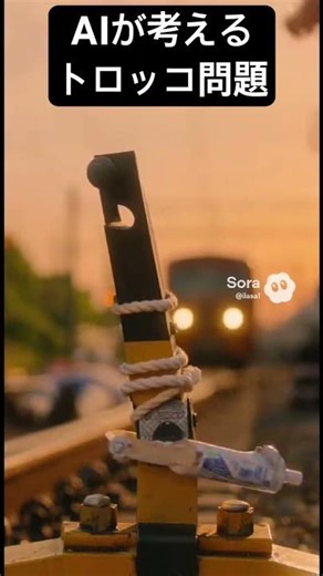 AIがトロッコ問題を解決してみた #ai #aivideo #aijk #トロッコ問題