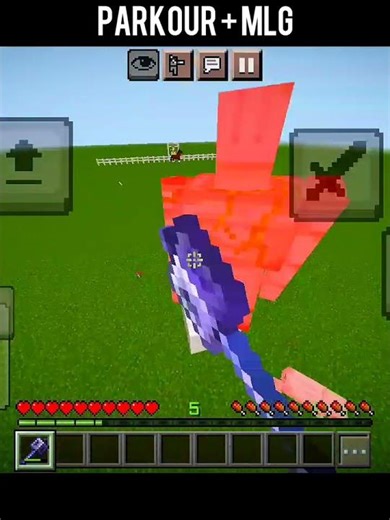 Mobile Parkour + MLG Clutch! 😤🔥 #MCPE #Minecraft