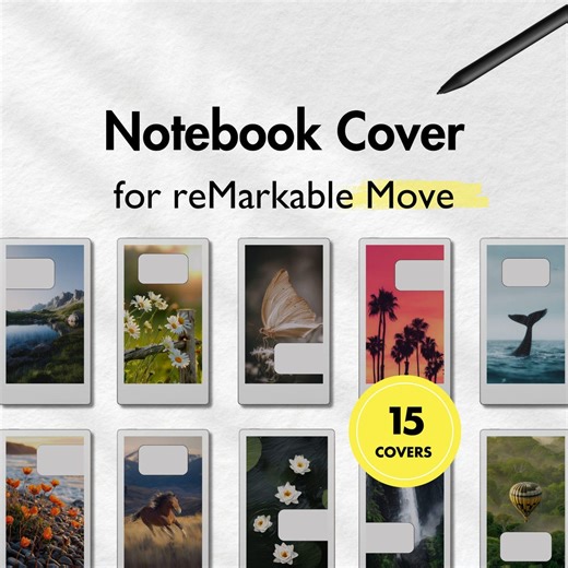 Notebook Covers for Remarkable Move, Landscape Cover Bundle for Remarkable Paper Pro Move, Notebook for Remarkable, Templates for Remarkable - Etsy