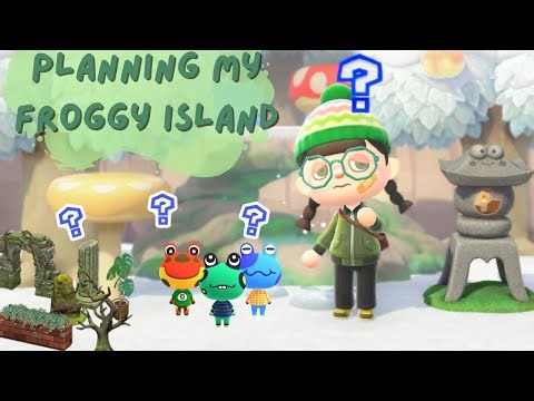 Planning out my swampy frog island 🐸 || Lotus Pond || Animal Crossing: New Horizons