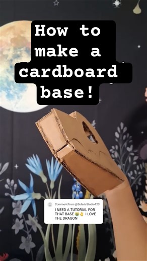 How to make a cardboard base! #dragonpuppets #dragonpuppeteer #cardboardbase #tutorial