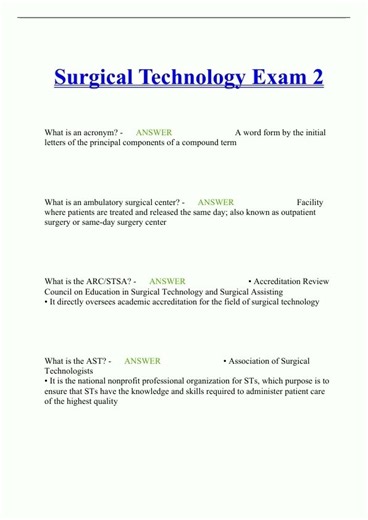 Surgical Technology Exam 2