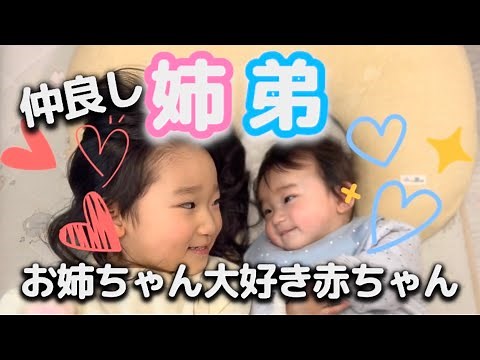 仲良し姉弟【日常vlog】お姉ちゃんが大好きな赤ちゃん