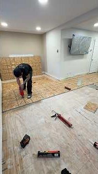 Barlinek engineered hardwood floor glue down installation. #homeimprovement #flooringideas #hardwood