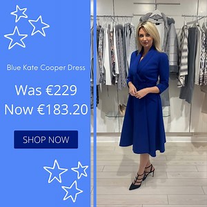 Shop this dress and explore the amazing reductions on our site via the link below 😘 www.lacremeboutique.com/collections/dresses/products/kate-cooper-royal-blue-wrap-dress | La Crème Boutique Gorey
