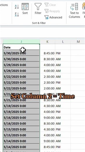 Sort Date & Time : Excel Tips