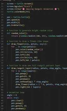 Amazing Flower🌸🌸🌸 Desing in Python Turtle Graaphics#python #coding #programming #fun#pythontutorial