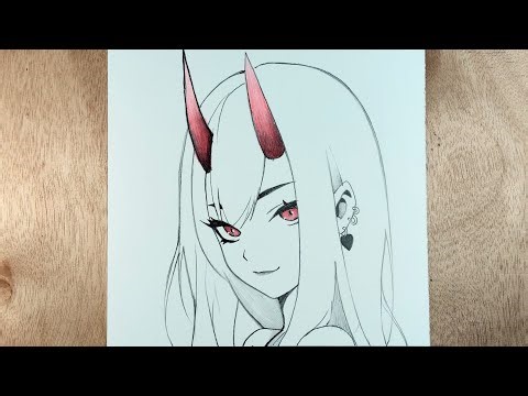 How to Draw a Demon anime Girl 😈 | easy for beginners