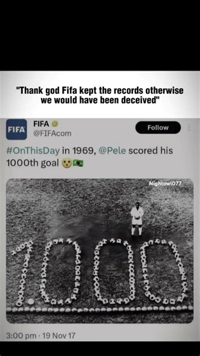 Thank God FIFA kept the records"🥶🔥#football #pele #messi #ronaldo #goals #1000goals #footballstats