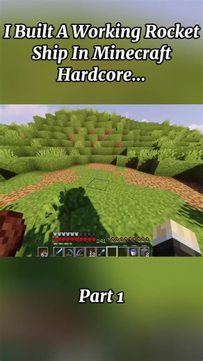 I Built A Working Rocket Ship In Minecraft Hardcore...#minecraft #minecraftbuilding #gaming #viral #minecraftchallenge