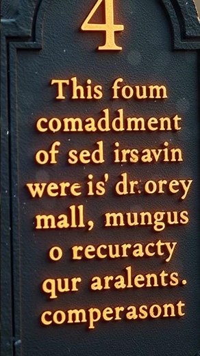 Fourth commandment: Remember the Sabbath day, to keep it holy.