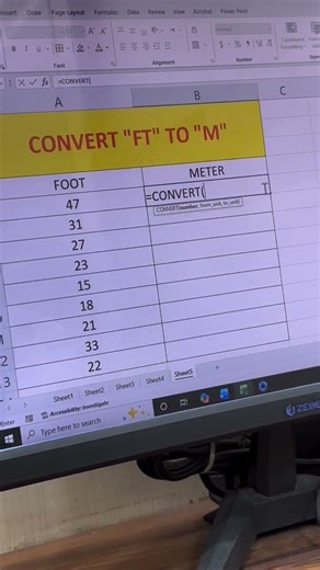 Excel ka hidden formula jo sab convert kar deta hai 🤫#excel#exceltips#excelformula#convert