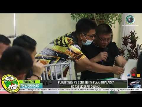 Public Service Continuity Plan, tinalakay ng Tabuk DRRM Council