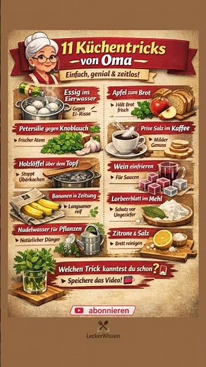 11 geniale Küchentricks von Oma 👵 – die IMMER funktionieren!