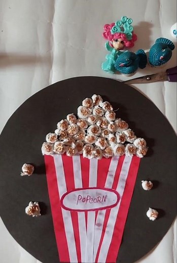 Diy Popcorn Making 🍿 || Paper Popcorn Making || Origami || Step-by-step #craft #artcraft #easycraft