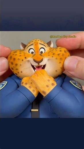 When Clawhauser met Judy 😲 Zootopia Clay Diorama! #zootopia2 #disney #clayart #diorama #shorts