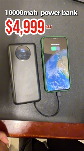 Power, ports, and packaging — all in one. JOYFAR 10K Power Bank with USB, Micro, Type-C flashlight. Only $4,999 gct Total $5,749 | Khemlani Mart