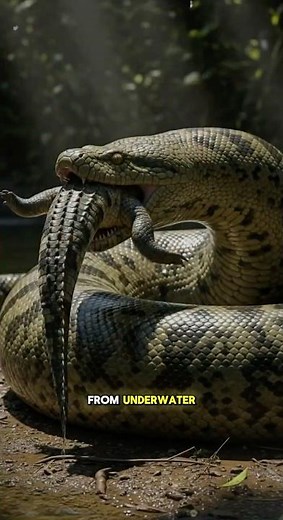 Anaconda vs Crocodile – Who Really Wins? (Shocking Jungle Battle!) #animals #anaconda #crocodile
