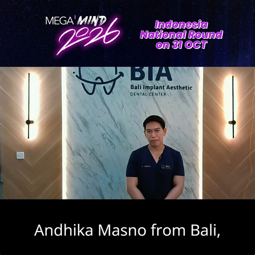 MEGA’MIND | 🎥 Meet Dr. Andhika Masno from the beautiful island of Bali, Indonesia 🇮🇩! An expert in dental surgery and implantology, Dr. Masno trained... | Instagram