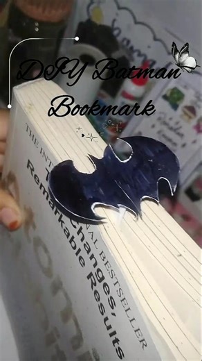 DIY Batman bookmark ✨🦇 #diy #viral #art