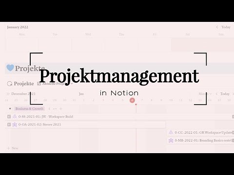 Projektmanagement in Notion