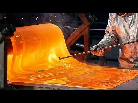 🔥 How Glass Is Made from Sand | Giant Sheets of Glass by Floating Them on Molten Tin!