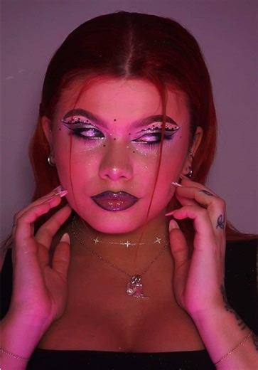 Replying to @cross_heart3 i’m so happy euphoria makeup is sooo back!! transition tutorial results #euphoriamakeup #transition #fyp @Fenty Beauty powder, @nyxcosmetics_uk black epic wear liner & glitter, @Makeup Revolution black lip liner & brow pen, @Kaleidos Makeup lip gloss, @SHEGLAM hello kitty powder & blush, @Morphe Cosmetics rich & foiled paletette, @Max Factor serum foundation