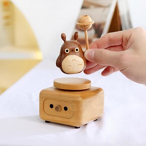 Christmas gift Wooden Totoro Music Box Heirloom Music Box Rotating Engraved Keepsake Gift for Mom Desktop Mother's Day Gifts for Her - Etsy