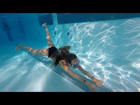 Carla Underwater Long swim and Breath holding underwater