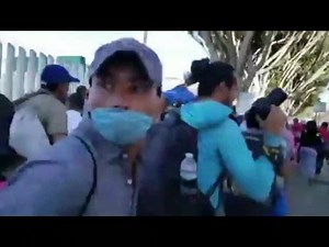 Videos from the ground show hundreds of migrants running toward the border, forcing its closure. https://bit.ly/2ScQysC | 10News – ABC San Diego KGTV