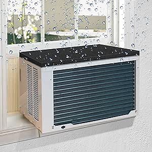 Magnetic Window Air Conditioner Drip Cushion, 23.6"x16.9" AC Rain Cover Mat | Removable Breeze Stop Air Conditioner Top Pad for Stop Dropping Noise, Cuttable AC Foam Pad for Iron Surface