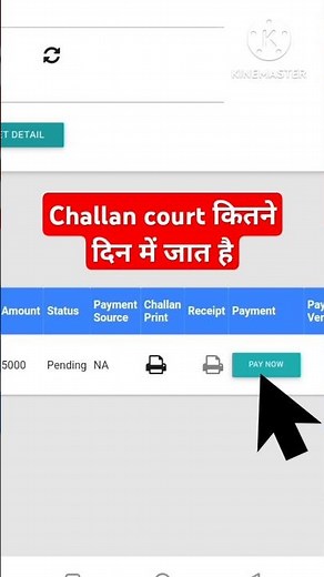 echallan sent to court | not showing pay now button #court #challan
