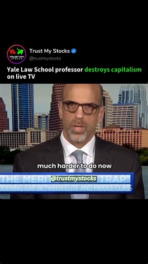 TMS on Instagram: "Yale Law School professor Daniel Markovits addresses one of today’s most pressing challenges on Closing Bell: the widening divide between the elite and the middle class. In his book, The Meritocracy Trap, he argues this goes far beyond data, affecting real families, real opportunities, and the question of whether the American Dream remains attainable. Markovits provides an academic lens on how modern systems of success reinforce inequality and restrict mobility. When a Yale La