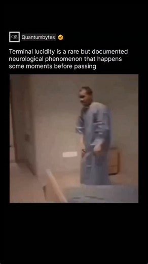 QUANTUMBYTES | Terminal lucidity is a rare and striking phenomenon in which a person with severe neurological impairment briefly regains clear thinking,... | Instagram