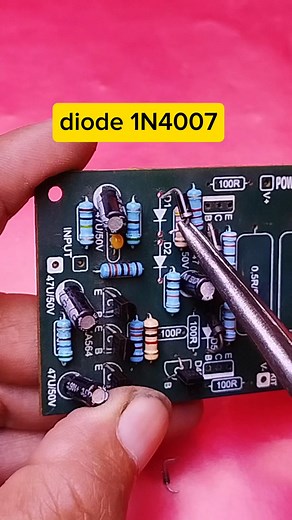 damaged 1N4148 diode replaced with 1N4007 for 150 watt amplifier #amplifier #diode #component #rapair | Sugeng Elko