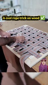A cool Rope trick on wood✅ Good design ideas woodworking project 👍 #Wood #cool #rope #Tipsandtricks #woodworking #fyp | Nur RohmaUlidiah