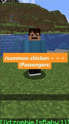 Tutorial How to spawn a chiken jockey #minecraft