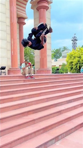 Landed a side flip over the stairs ✅