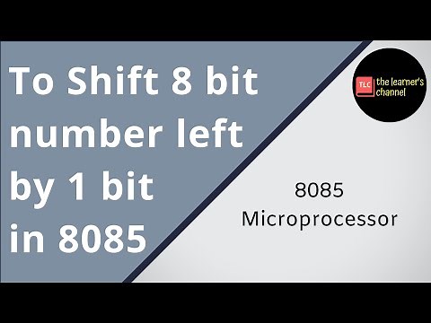 Program for shifting of 8 bit number left by 1 bit in 8085 microprocessor