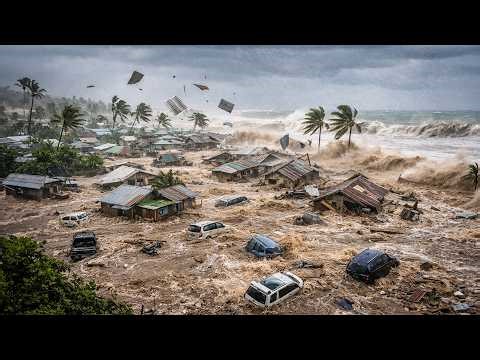 Fiji in Destroyed Today! Cyclone Maila Storm Surge Destroys Homes and Cars in Nadi