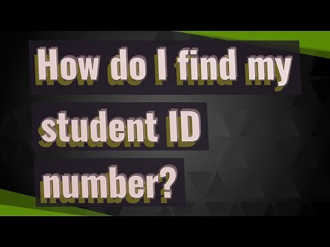 How do I find my student ID number?