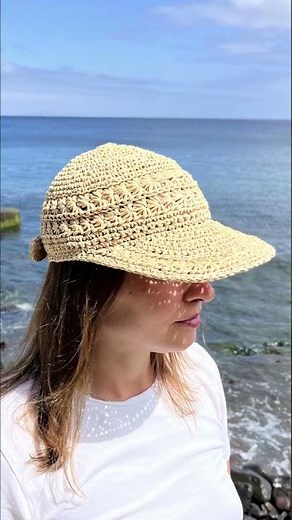 How to Crochet a Raffia Baseball Cap