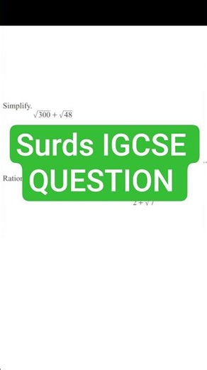 Surds Simplified | 2 Marks IGCSE Question (Quick Method)