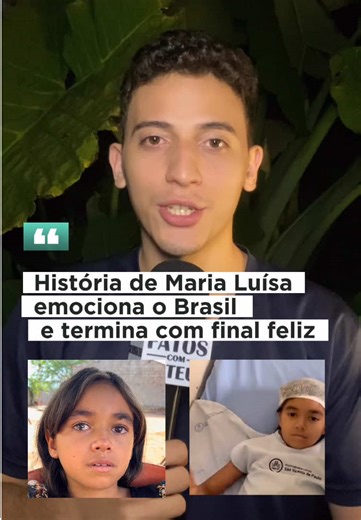A história da pequena Maria Luísa emocionou o Brasil. Após um vídeo viral em que ela pedia ajuda para realizar uma cirurgia urgente, milhares de pessoas se mobilizaram nas redes sociais. Graças à grande repercussão e à corrente de solidariedade, Maria Luísa conseguiu realizar o procedimento e agora segue em recuperação. Uma história que mostra a força da união e da empatia na internet. ❤️🙏 #Marialuisa #correntedobem #boanoticia #emocionante #fatoscommateus