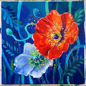 6K views · 292 reactions | Poppy Flower Acrylic Painting #art #artist #artwork #acrylic #painting #eldrawingarts #paintingartwork #acrylicpainting #flowerpainting | El Drawing Arts | Facebook