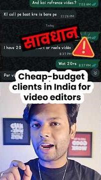 The Dark Reality of Indian Clients | Every Video Editor Must Watch #clientproblems #FreelanceScam