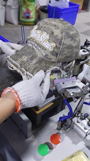 High end washed appliqué embroidered camouflage baseball cap #customcaps #customheadwear #hatfactory